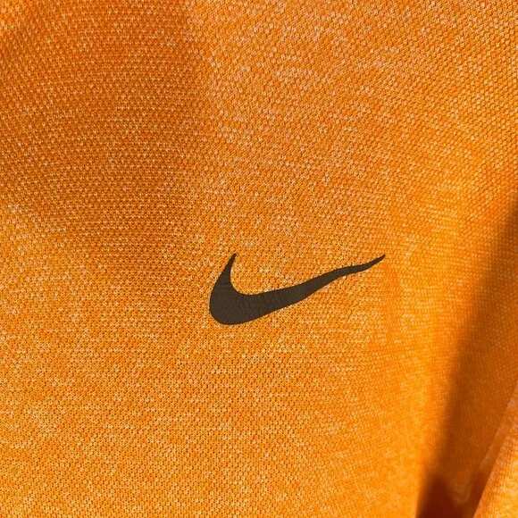 Nike Golf Men's orange w/ gray trim Modern Fit 1/2 zip pullover shirt Jacket L - Picture 3 of 7